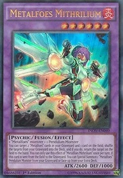YuGiOh Metalfoes Mithrilium INOV-EN040 Ultra Rare Englisch NM 1st - Bild 1 von 2