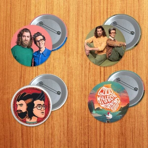 GMM Good Mythical Morning 1,5 Zoll Pinback Button Set 4er Pack Youtube Show - Bild 1 von 1