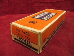ORIGINAL  EMPTY BOX FOR LIONEL 6465 TANK CAR  POSTWAR - NO RESERVE~lot 20 - Picture 1 of 10