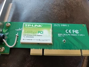 TP Link Wireless WiFi G PCI Adapter Card 54Mbps TL-WN350G - Zdjęcie 1 z 2