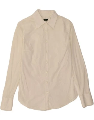 Camisa para mujer FRED PERRY UK 10 pequeña blanca de algodón DJ84 Foto 1 de 4