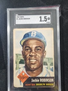 🔥 1953 Topps Jackie Robinson #1 Brooklyn Dodgers SGC 1.5 HOF! 🔥 - Imagen 1 de 2