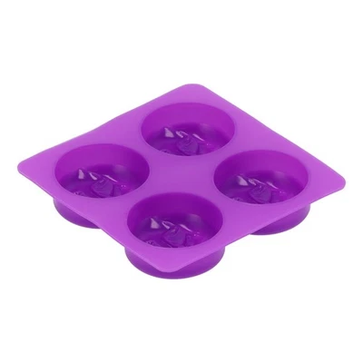 ］4Grid Round Moon Face Mold Silicone DIY Moon Shape HandMade Mold For Home - Image 1 of 4