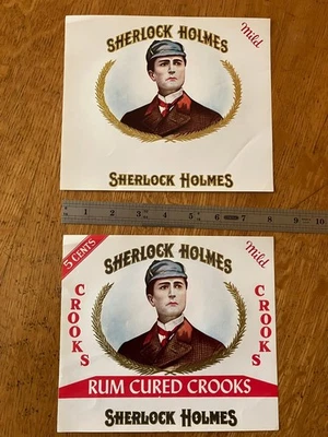 Juego De 2 Diferentes De Colección - "SHERLOCK HOLMES" - ETIQUETA CAJA CIGARROS S - Foto 1 de 4