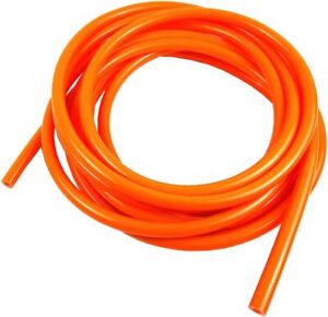 10ft Universal 5mm 3/16" Vacuum Hose Silicone Line Air Tube 3mm Thickness Orange
