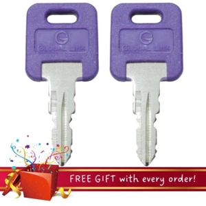 1 Pair (2 Keys) Global Link PURPLE Precut RV Key SELECT YOUR KEY CODE *G301-G391 - Picture 1 of 4