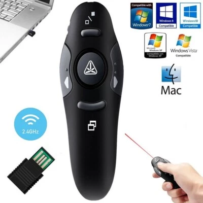 TELECOMANDO Puntatore CONTROLLO REMOTO Presentatore USB POWERPOINT LASER - Immagine 1 di 4