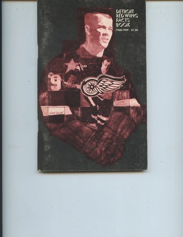 1968-1969 NHL DETROIT RED WINGS "FACTS BOOK" (92 PAGES, GORDIE HOWE, SAWCHUK) Cover