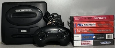 Sega Genesis Model 2 Console MK-1631 Bundle w/ Controller, Cords, 5 Games TESTED - Image 1 of 4