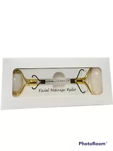 New Modere Branded Facial Roller  White Natural Stone - Quartz? - Picture 1 of 10