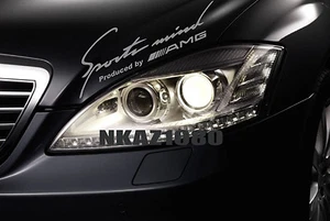 Sports mind AMG Mercedes Benz Vinyl Decal Racing hood sticker emblem logo SILVER - Foto 1 di 1