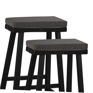 Rectangle Bar Stool Cushions Set of 2 with High-Resilience Foam Non-Slip - Picture 1 of 7
