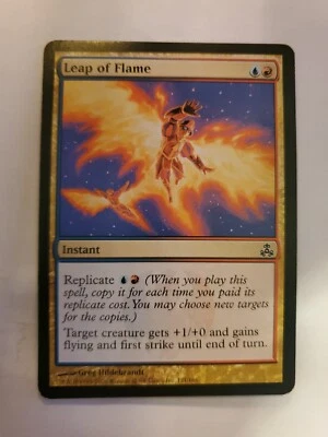 MTG Magic The Gathering Card Leap of Flame Instant Blue Red Guildpact 2006 - Image 1 of 2