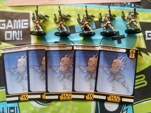 Star Wars Miniatures REVENGE OF THE SITH 5 Nautolan Soldiers 49/60 - Picture 1 of 1