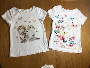 4 Pieces H&M Girls Mix & Match Tops and bathing suit Butterflies & Cats Size 4-6 - Picture 1 of 4