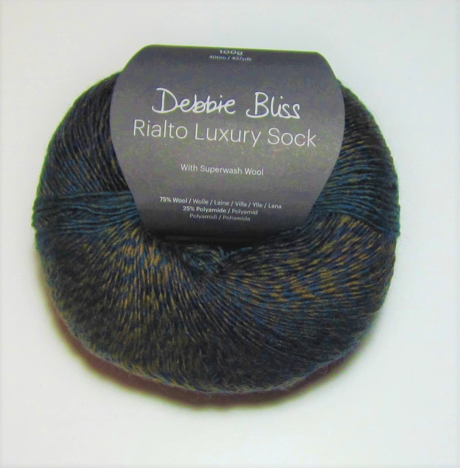 100 gm ball of Debbie Bliss RIALTO LUXURY SOCK knitting yarn Color #19 PENTAPORT - Image 1 of 1