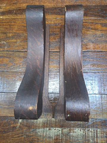 Pair of Reclaimed 14" Tall Wooden Oak Corbels Cover