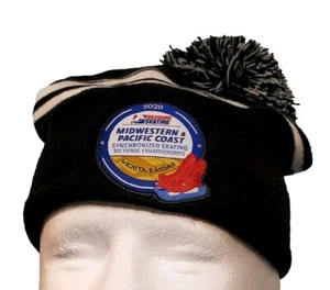Wichita Kansas US Eiskunstlauf Champ STOCKING CAP Beanie Mütze Patch gestreift - Bild 1 von 6