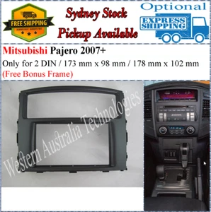 Fascia facia Fits Mitsubishi Pajero Double Two 2 DIN Dash Kit - Picture 1 of 4