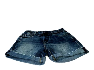 GAP Denim Shorts Women Jean Raw Hem Boyfriend Zipper No Back Pocket Sz 2 Short  - Picture 1 of 5