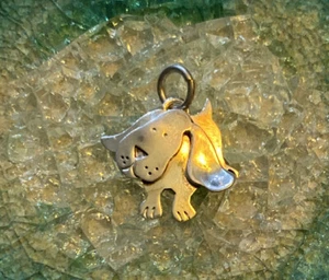 Vintage Far Fetched Sterling Silver Dog Vet Animal Pendant Bracelet 925 Charm - Picture 1 of 5