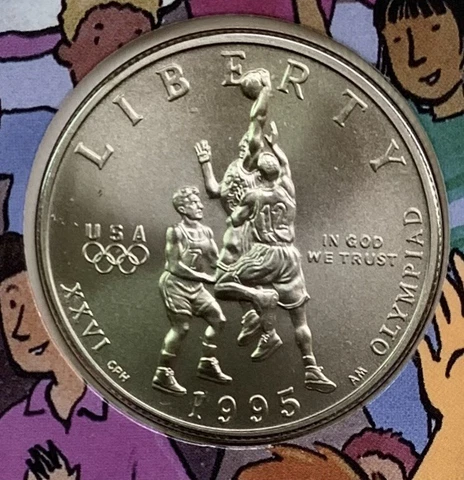 United States of America Atlanta Olympic Games 1995 Half Dollar Basketball Coin Cover