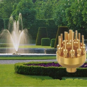 Boquilla de fuente de agua de 1-2 pulgadas y 3 capas 17 rociadores cabezal de pulverización de latón ajustable - Imagen 1 de 9