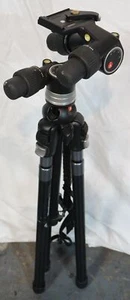 MANFROTTO 405 PROFESSIONAL QUICK-RELEASE 3-WAY GEARED HEAD ON 458B TRIPOD-SMOOTH - Picture 1 of 10