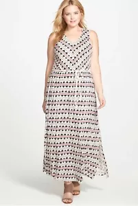 LUCKY BRAND Woman’s Plus Size 3X Beige Boho Beach Side Slits Dress NWT $99 - Picture 1 of 3