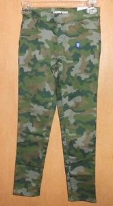 Girls LANDS' END Tough Iron Knees Camo Green Pull-On Pants Leggings Jeggings 8 - Picture 1 of 5