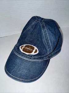 Vintage KRU Little Baby Stretchy Hat Blue Size 12-24 Months Football - Picture 1 of 5