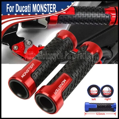 Gel Handlebar Grip Throttle Grip For Ducati MONSTER 695 696 1100 1200 All Years Foto 1 de 4