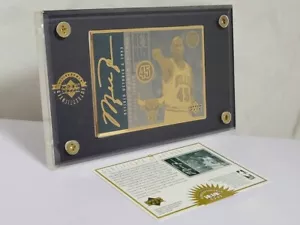 "Sono tornato" MICHAEL JORDAN 1996 UD 24K oro 1803/2345 LMT HOF NBA spedizione gratuita - Foto 1 di 12