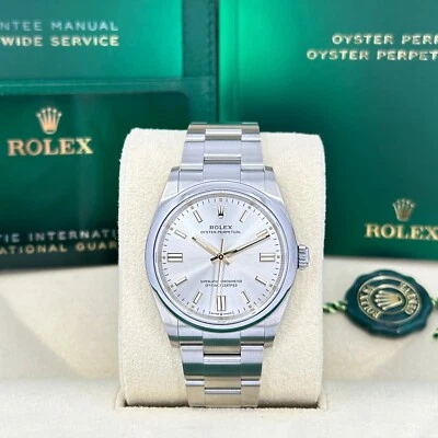 Rolex Oyster Perpetual 2025, 36 mm plata, juego completo sin usar, 126000-0001 Foto 1 de 4