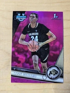 2023-24 Bowman U Cromo Cody Williams novato Bowman primer refractor rosa #16 - Imagen 1 de 6