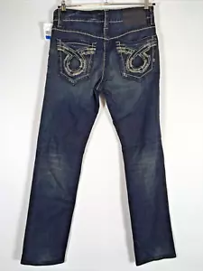 Neu mit Etikett Big Star Union Vintage Collection Jeans gerades Bein dunkle Waschung 32 x 34 P32 - Bild 1 von 9