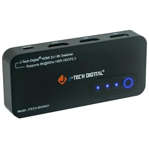 Interruptor J-Tech Digital JTECH-8KSW01 2x1 HDMI 2.1 - Imagen 1 de 8