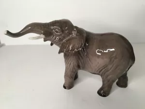 Beswick Large 10" Elephant Trunk Up Long Tusks England Vintage Gorgeous 998 - Picture 1 of 8