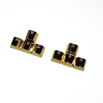 8pc Gold Keycaps Set WASD Arrow Keys for MX Mechanical Keyboard Backlit - Image 1 of 4