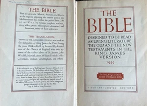 1949 King James Bible Living Literature Edition w/ Eastern Orthodox Inserts Rare - Picture 1 of 11