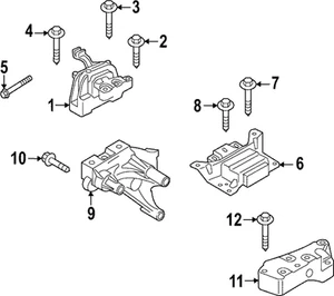 Genuine Volkswagen Motor Mount Mount Bolt N-108-548-01 - Picture 1 of 1