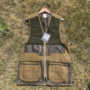 Filson Light Shooting Vest - XS - MADE IN USA Dark Tan Shelter Cloth NWT - Picture 1 of 5