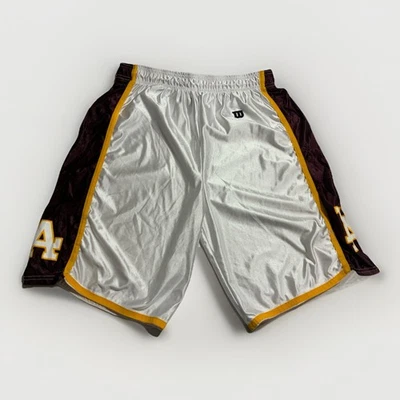 Conjunto de Pantalones Cortos de Baloncesto Wilson Team XL Hogar y Visitante Granate/Blanco Hecho en EE. UU. Nylon LA  Foto 1 de 4