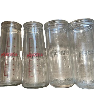 4 BIBERONES HYGEIA BY GLASS DE COLECCIÓN Sin Tapas Foto 1 de 4