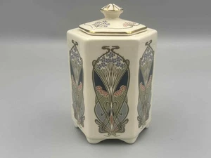 Masons Ironstone Liberty Ianthe - 5" High Hexagonal Lidded Pot. - Picture 1 of 2