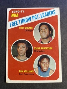 Carta Topps Basketball League Leaders 1971-72 Oscar Robertson Chet Walker #141 - Foto 1 di 2