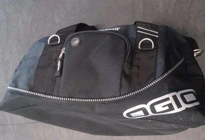 Ogio Half Dome Duffle Bag Gym Bag Black Company Logo Embroidery EUC - Image 1 of 4