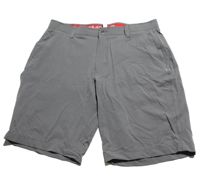 Pantalones Cortos Under Armour Para Hombre Gris Calce Suelto Talla 36" (Etiqueta 38) Nylon Foto 1 de 4