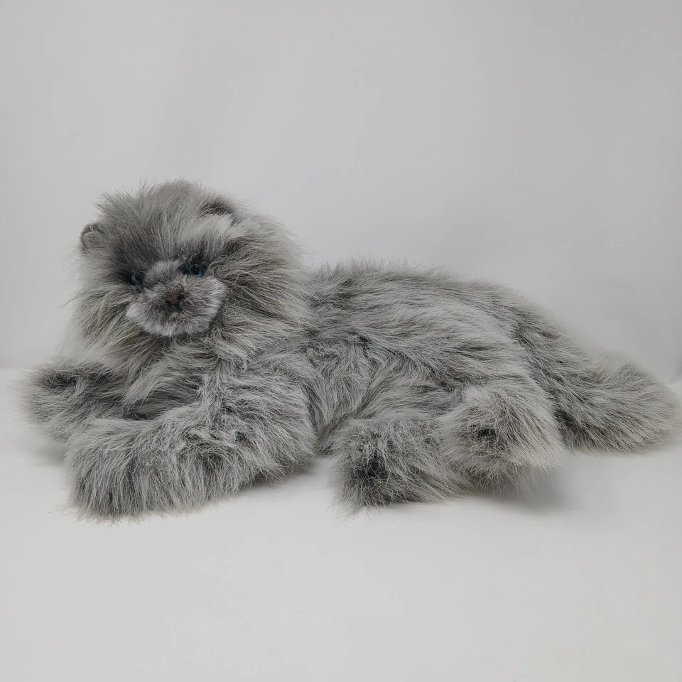 Russ Yomika серый кот плюшевый длинные волосы голубые глаза 21» Корея реалистичный винтажный - Изображение 1 из 4