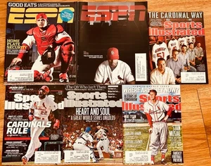 6 Cardinals Sports Illustrated ESPN magazines Albert Pujols Yadier Molina Musial - Picture 1 of 1